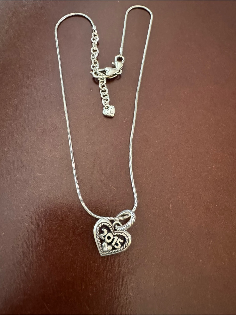 Brighton 2015 Silver Heart Pendant